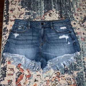 Hidden blue jean shorts